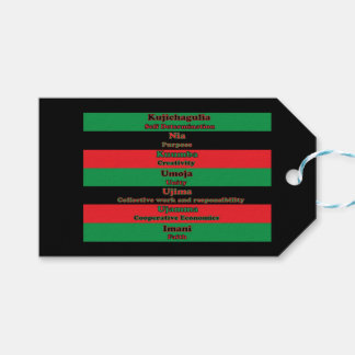 Sieben Grundsätze von Kwanzaa (horizontal) Geschenkanhänger