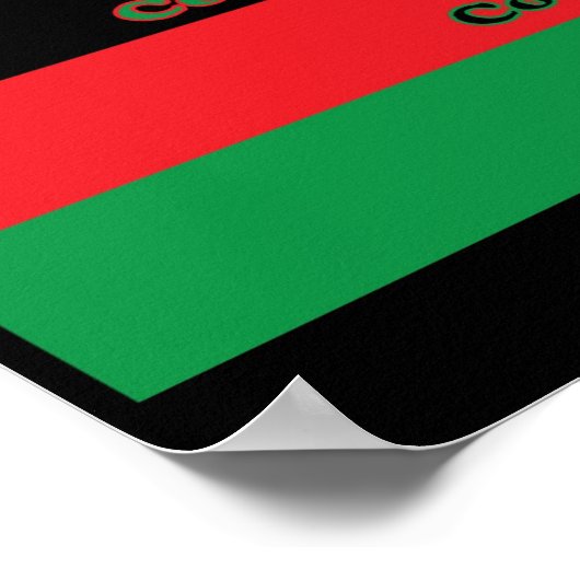 Sieben Grundsätze von Kwanzaa (horizontal) Poster (Ecke)