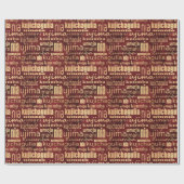 Sieben Grundsätze von Kwanzaa (Rot/Gold) Geschenkpapier (Flach)