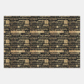 Sieben Grundsätze von Kwanzaa (Schwarz/Gold) Geschenkpapier Set (Vorderseite 2)