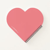 "Sieben" Heart Shaped Notebook Notizblock (Rückseite)