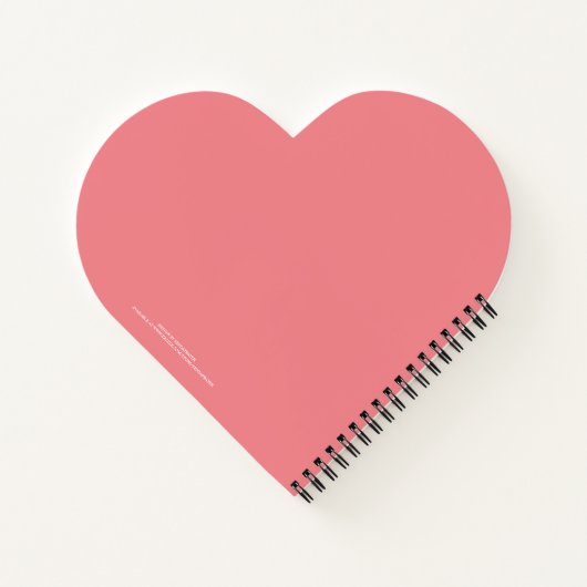 "Sieben" Heart Shaped Notebook Notizblock (Rückseite)