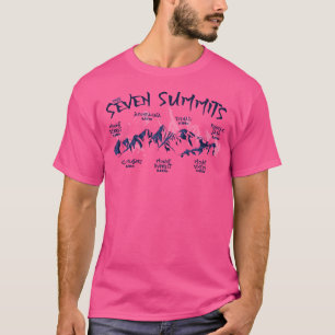 Sieben höchste Berge Baseballschlamm T-Shirt