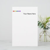 Sieben horizontale Chakras Briefpapier (Stehend Vorderseite)