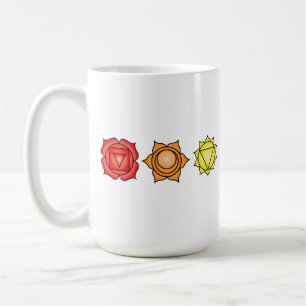 Sieben horizontales Chakras Kaffeetasse