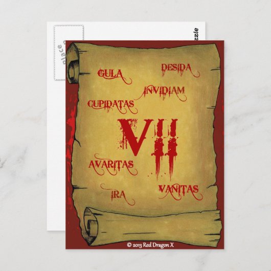 Sieben II Postkarten (Vorne/Hinten)