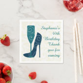 Sieben in Style Wein Champagner Papier Napkins Serviette (Beispiel)