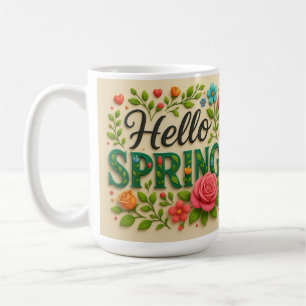 Sieben ins Frühjahr - "Hallo Frühling" Kaffeetasse