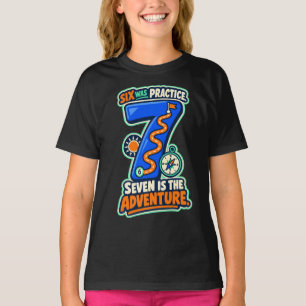 Sieben ist der Abenteuer-Geburtstagsweg T-Shirt