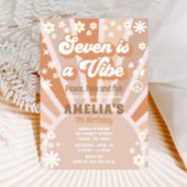 Sieben ist eine lebhafte Einladung zum Geburtstag