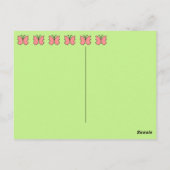 Sieben Jahre alte Schmetterling Geburtstagsparty Postkarte (Rückseite)