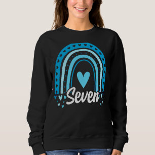 Sieben Jahre alter Regenbogen 7. Geburtstag Junge  Sweatshirt