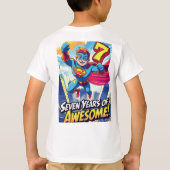 Sieben Jahre Phantastisch! - Comic Style 9. Geburt T-Shirt (Rückseite)