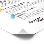 Sieben jüdische Werteposter Fotodruck (Ecke)