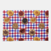 Sieben Kolaches auf tschechischen Karos Küchentüch Geschirrtuch (Horizontal)