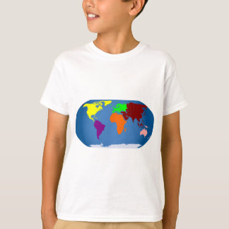 Sieben Kontinente gefärbt T-Shirt