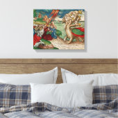 Sieben-köpfige Schlange aus dem Buch der Leinwanddruck (Insitu (Schlafzimmer))