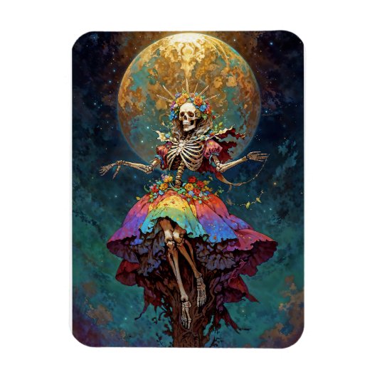 Sieben Mächte Santa Muerte Magnet (Vertikal)