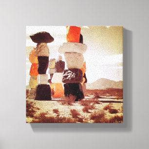 Sieben magische Berge, Jean trockener See, Nevada Leinwanddruck