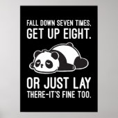 Sieben Mal fallen, acht mal aufstehen - Lazy Panda Poster (Vorne)