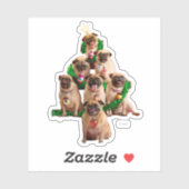 Sieben Mops Aufkleber (Blatt)