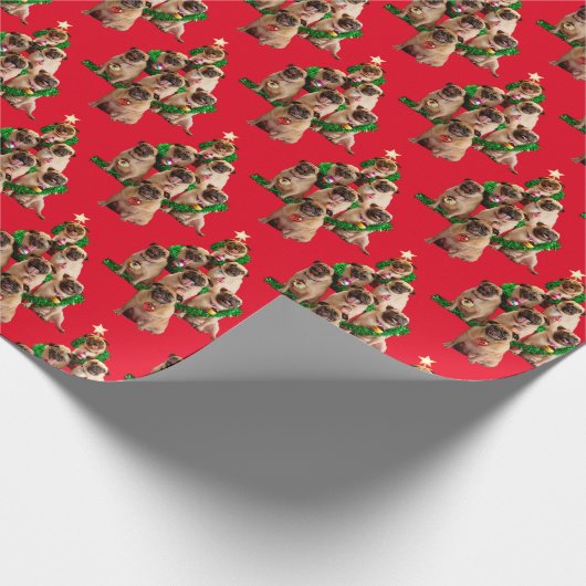 Sieben Möpsen-a-Posing Geschenkpapier (Ecke)