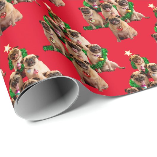 Sieben Möpsen-a-Posing Geschenkpapier (Rolleneckpunkt)