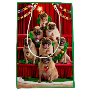 Sieben Möpsen-a-Posing Mittlere Geschenktüte