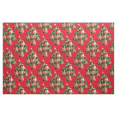 Sieben Möpsen-a-Posing Stoff (Fat Quarter (45,7 x 55,9 cm))