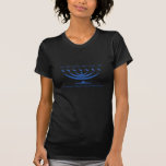 Sieben Niederlassung menorah von Israel und von T-Shirt<br><div class="desc">Sieben Niederlassung menorah von Israel und Shema Israel von Blau-Farbe</div>