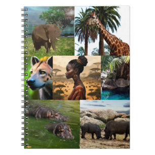 Sieben Picture African Inspirierte FotoCollage Notizblock