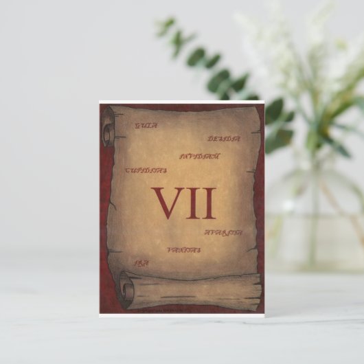 Sieben Postkarte (Stehend Vorderseite)