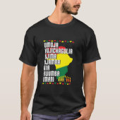 Sieben Prinzipien von Kwanzaa African Map Men Wome T-Shirt (Vorderseite)