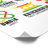 Sieben Prinzipien von Kwanzaa, einem stolzen Afroa Poster (Ecke)