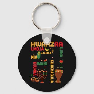 Sieben Prinzipien von Kwanzaa, einem stolzen Afroa Schlüsselanhänger