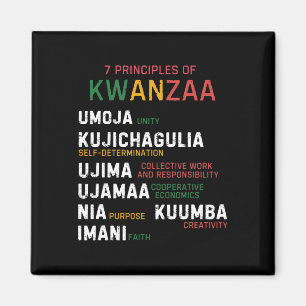 Sieben Prinzipien von Kwanzaa Happy Kwanzaa Magnet