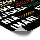 Sieben Prinzipien von Kwanzaa Happy Kwanzaa Poster (Ecke)