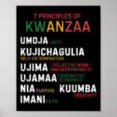 Sieben Prinzipien von Kwanzaa Happy Kwanzaa Poster (Vorne)