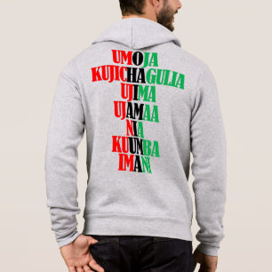 Sieben Prinzipien von Kwanzaa Kinara Colors Hoodie