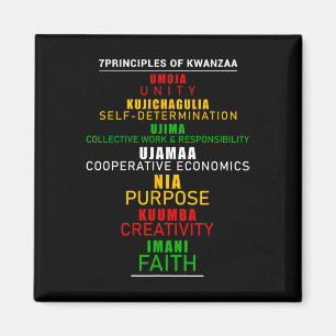 Sieben Prinzipien von Kwanzaa Weihnachten nach Ame Magnet