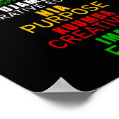 Sieben Prinzipien von Kwanzaa Weihnachten nach Ame Poster (Ecke)