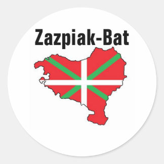 Sieben Provinzen, ein Baskenland Runder Aufkleber