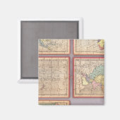 Sieben Puzzle-Karten der Welt Magnet (Vorderseite/Rückseite)