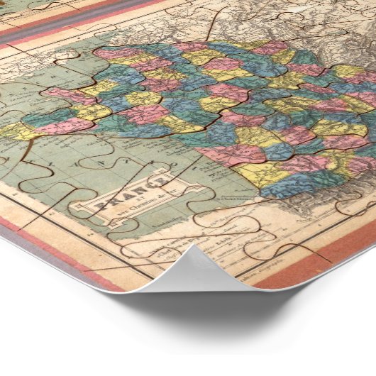 Sieben Puzzle-Karten der Welt Poster (Ecke)