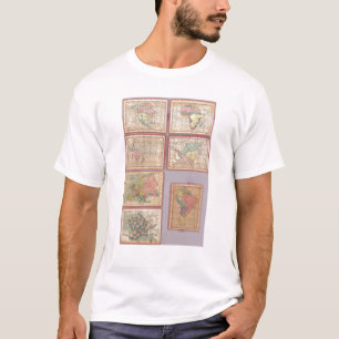 Sieben Puzzlespiel-Karten der Welt T-Shirt
