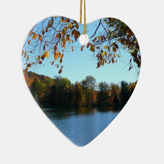 Sieben Quellen fallen Bäume und Teich Keramikornament (Rechts)