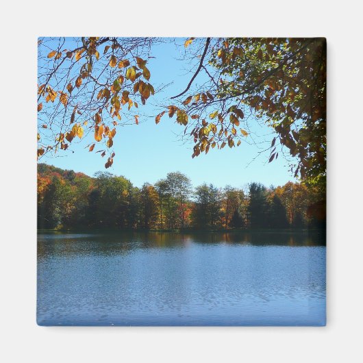 Sieben Quellen fallen Bäume und Teich Magnet (Vorne)