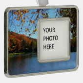 Sieben Quellen fallen Bäume und Teich Rahmen-Ornament Silber (Rechts)