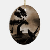 Sieben Raben Keramikornament (Rechts)