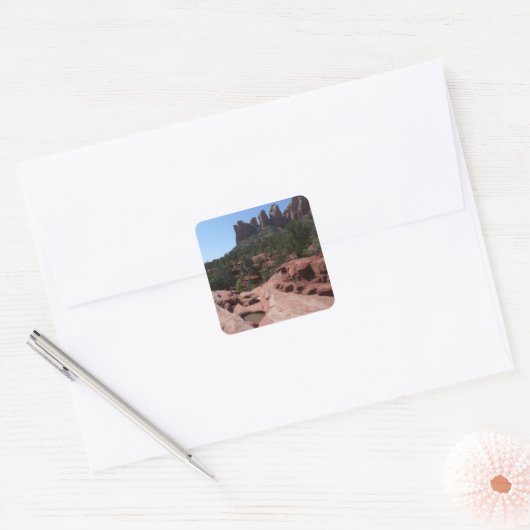 Sieben Sakralpools Quadratischer Aufkleber (Umschlag)